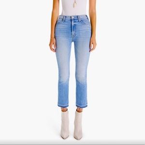 NWT MOTHER Jeans The Hustler Ankle Fray Undone Hem in On My Feet